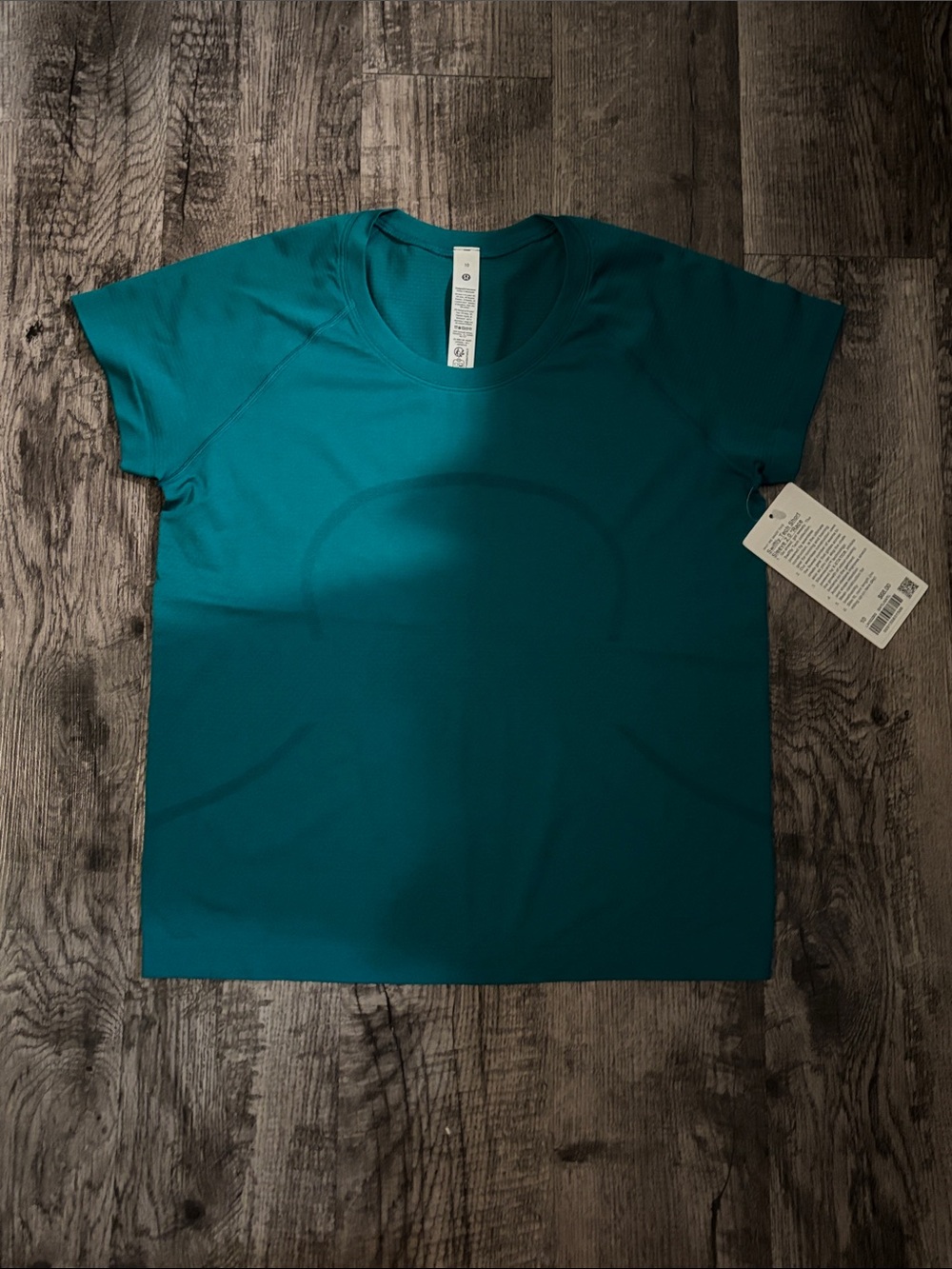 Lululemon Swiftly Tech Short Sleeve - Waist Length - Teal/Green - Size 10